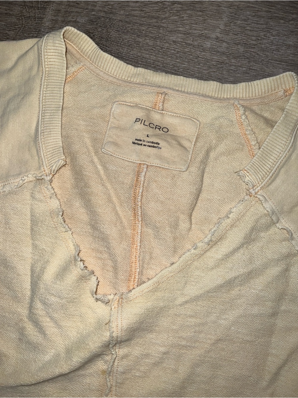 Pilcro by Anthropology V-Neck Cream Women's Sweater - Picture 5 of 7